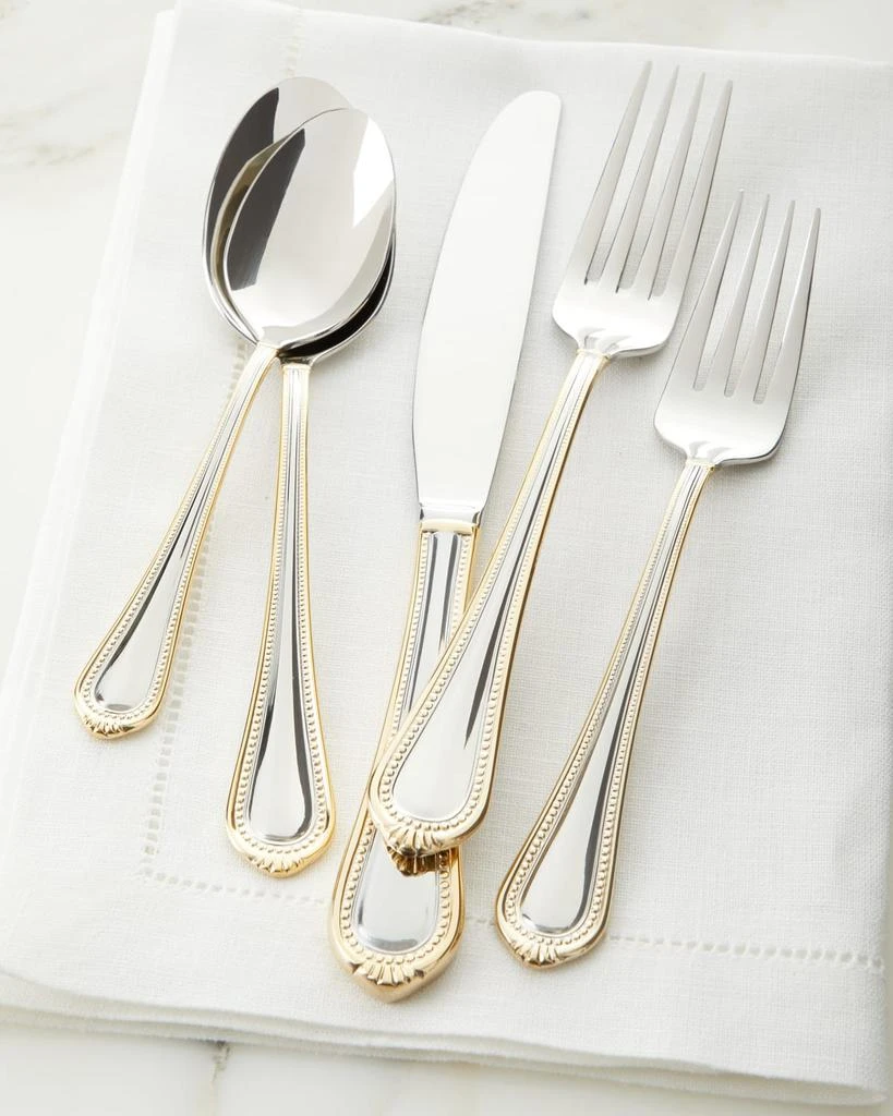 Mikasa 65-Piece Gold Regent Bead Flatware Service 1