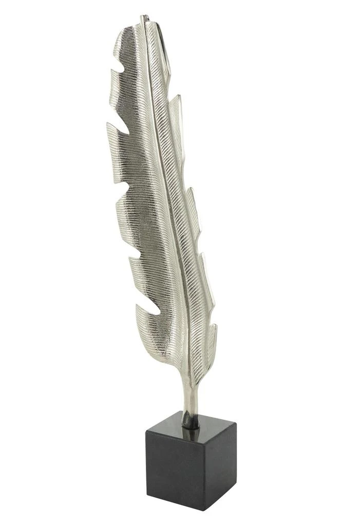UMA Textured Silver Feather Statue 8