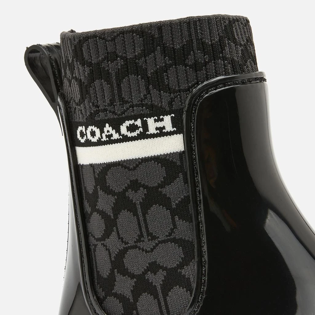 Coach Coach Women's Rivington Signature Knit Rain Boots - Black 4