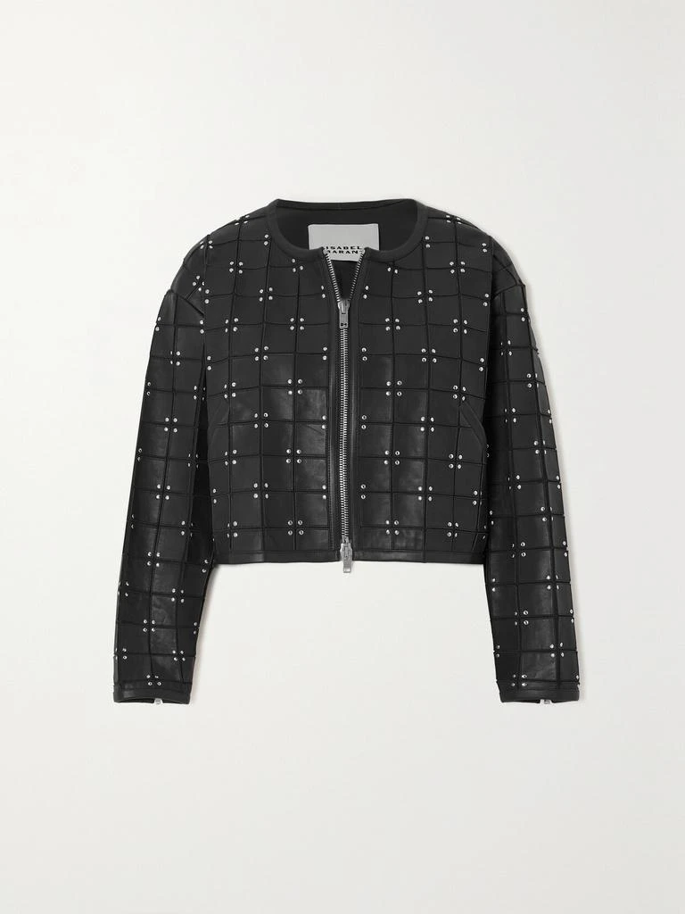 Isabel Marant Rosana 短款铆钉皮革外套 1