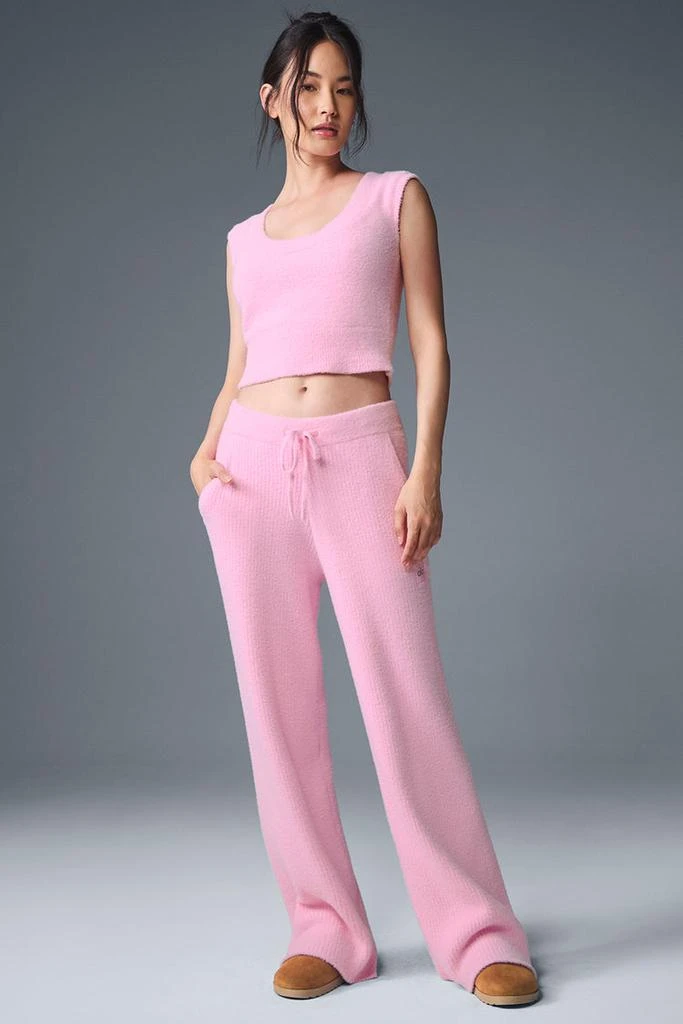Alo Snuggle Up Sweater Short Sleeve - Sweet Pink 4