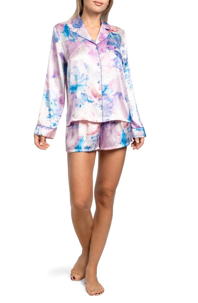 In Bloom Qwin Floral Satin Short Pajamas