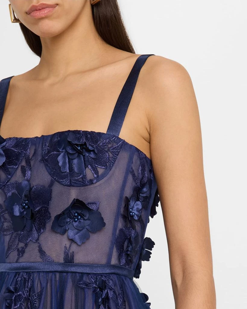 BRONX AND BANCO Anastasia Embroidered Floral Applique Gown 5