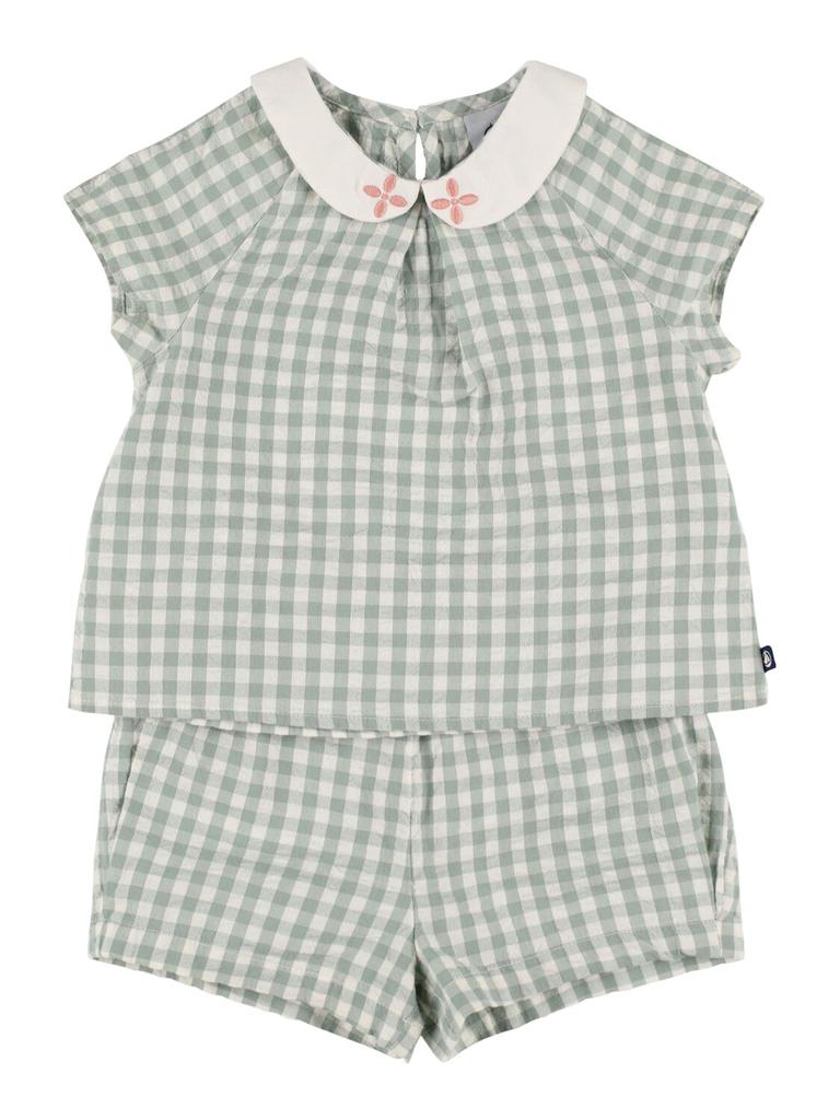 PETIT BATEAU Cotton Poplin Shirt & Shorts