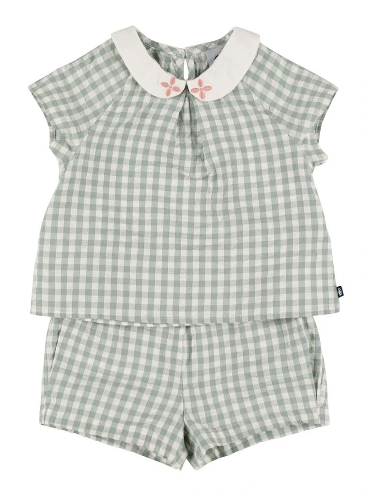 PETIT BATEAU Cotton Poplin Shirt & Shorts 1