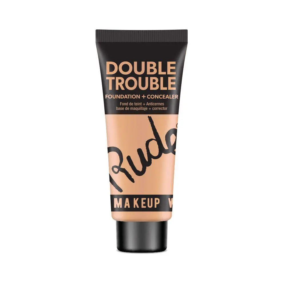 RUDE Double Trouble Foundation + Concealer -Linen 08