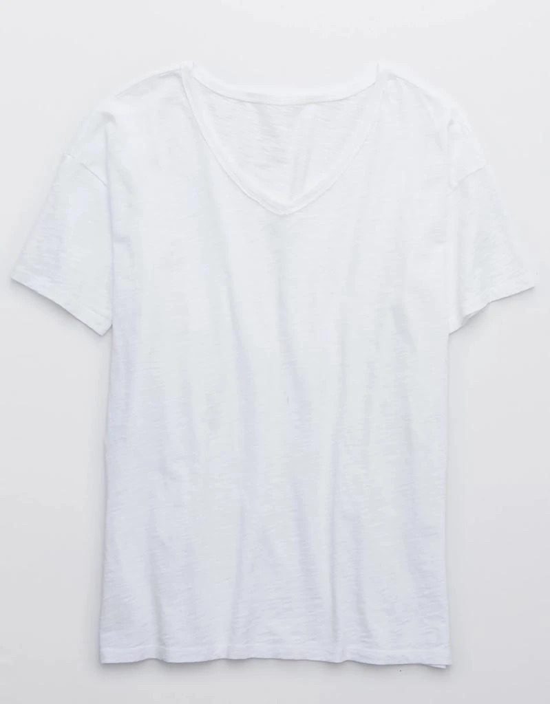 Aerie Aerie Distressed Basic V-Neck Boyfriend T-Shirt 3