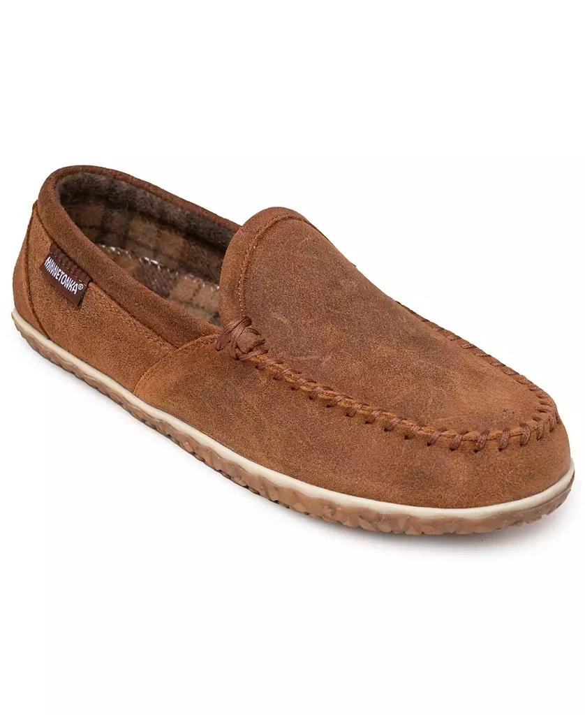 Minnetonka Men
s Tilden Suede Indoor/Outdoor Slippers