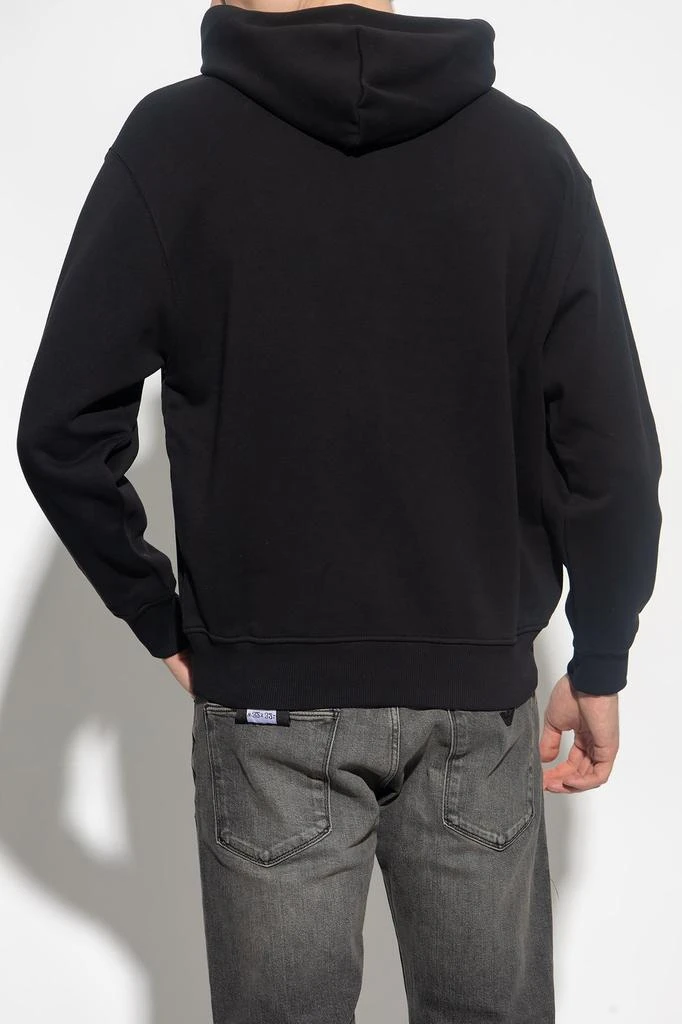 Emporio Armani Emporio Armani Logo Printed Straight Hem Hoodie 4
