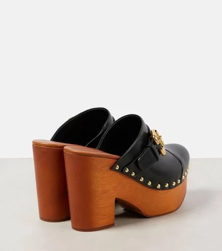 Chloé Jeannette studded leather clogs 3