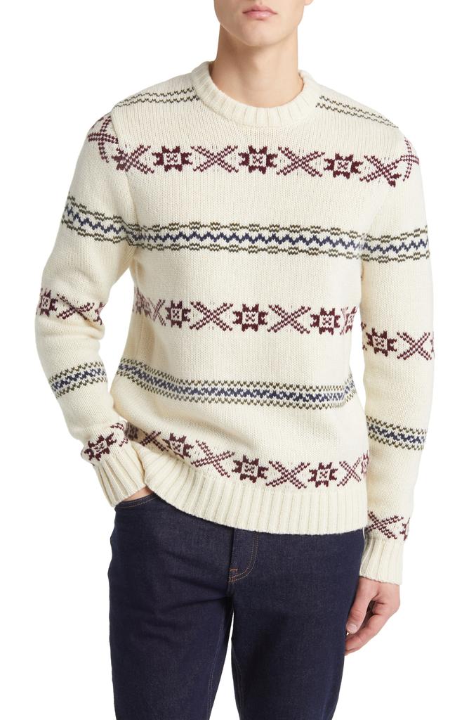 Schott NYC Norwegian Motif Wool Blend Sweater