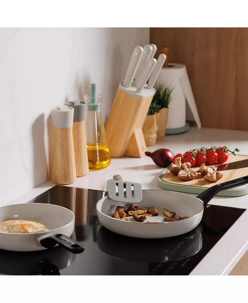 BergHOFF Leo Glints 5Pc Ceramic Nonstick Cookware Set, Spirit, Recycled 8