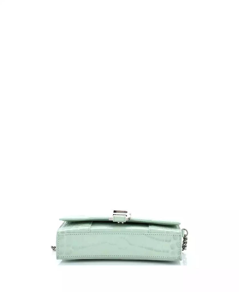 Pre-Owned Balenciaga Hourglass Chain Wallet Embossed Leather 4