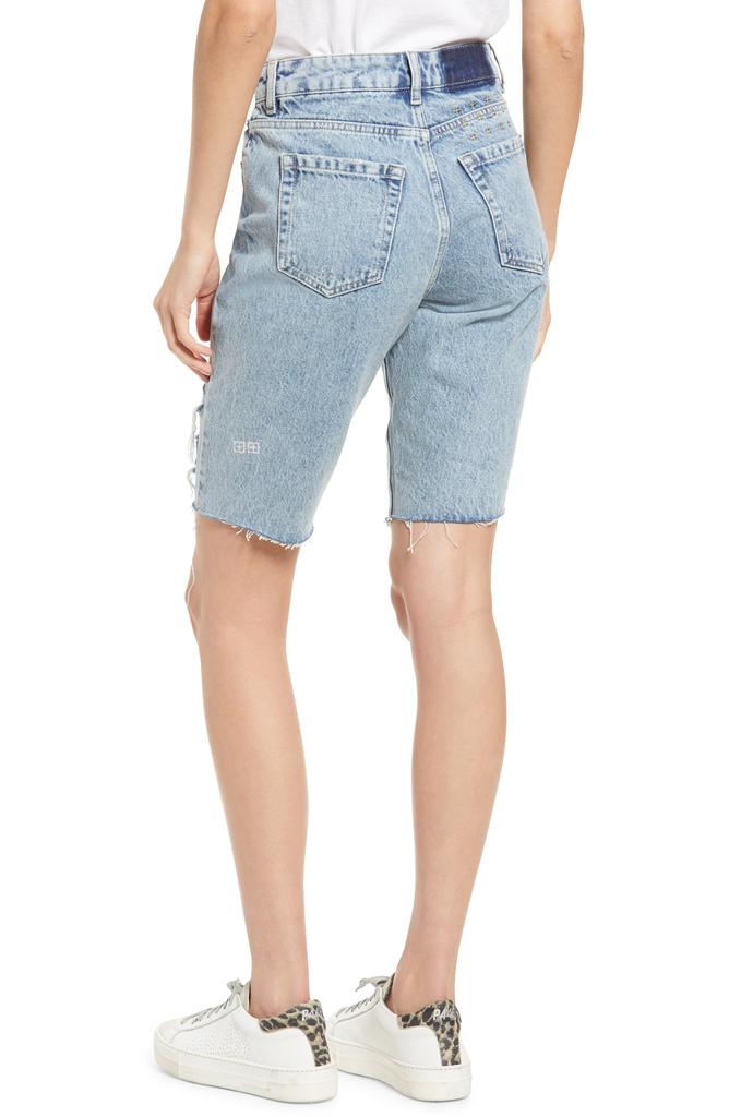 Ksubi App Laye Overkast Ripped Cutoff Denim Shorts