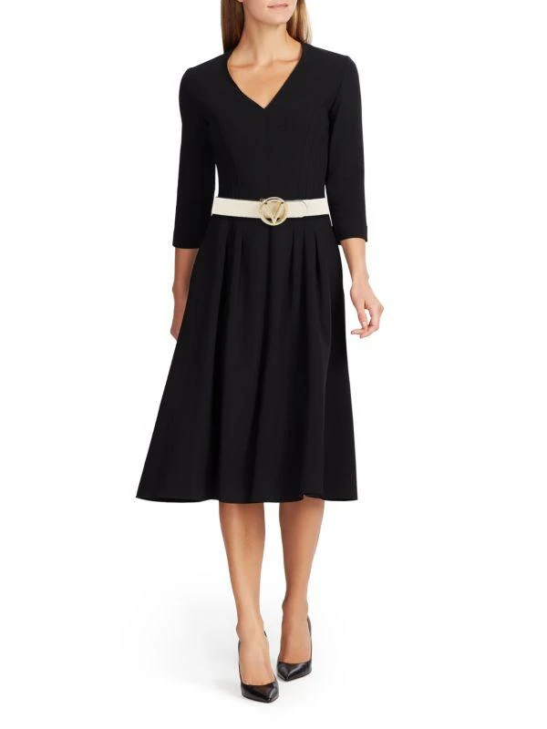 Mario Valentino Slim Leather Belt 2