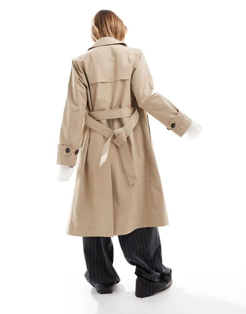 New Look New Look trench coat in stone 2