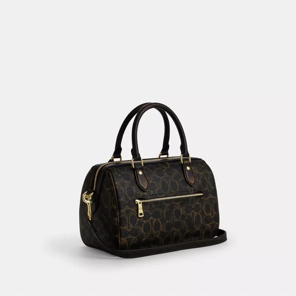 Coach Rowan Satchel Bag In Loved Signature Canvas With Charms 5