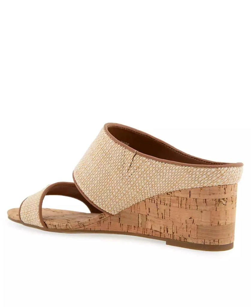 Aerosoles Women's Wheeler Round Toe Wedge Sandals 6
