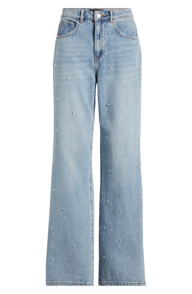 PURPLE BRAND/Wide Pearlescent ワイドレッグ ジーンズ Purple Brand Pearly Side Cut-Out High-Rise Wide-Leg Jeans
