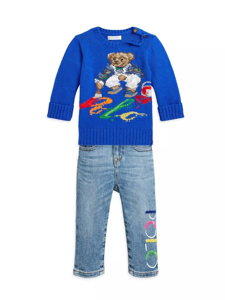 Ralph Lauren Baby Boy's Polo Bear Cotton Crewneck Sweater 2