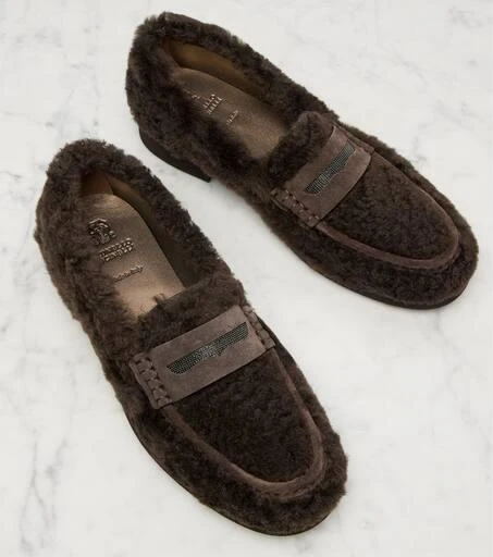 Brunello Cucinelli Monili shearling loafers 5
