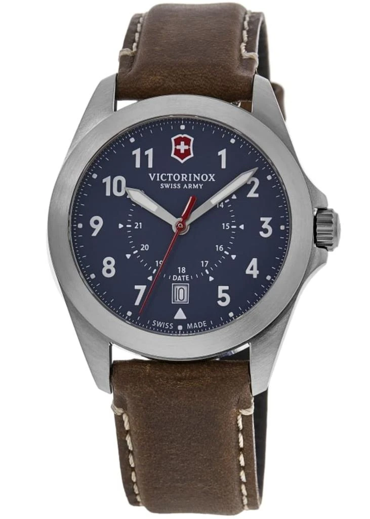 Swiss Army Heritage Quartz Blue Dial Brown Leather Strap Men's Watch 241964 1
