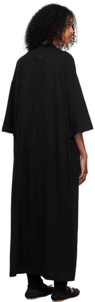 Essentials Black 3/4 Sleeve Midi Dress 3