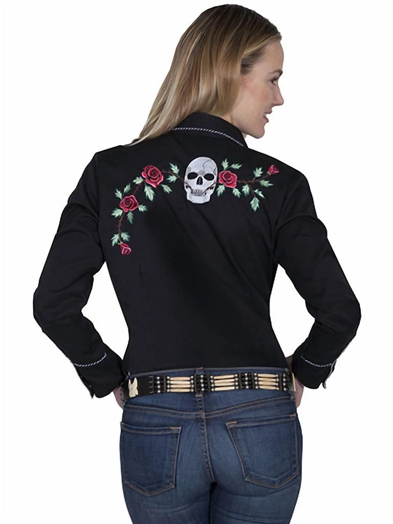 Scully Skull Shirt In Black 3