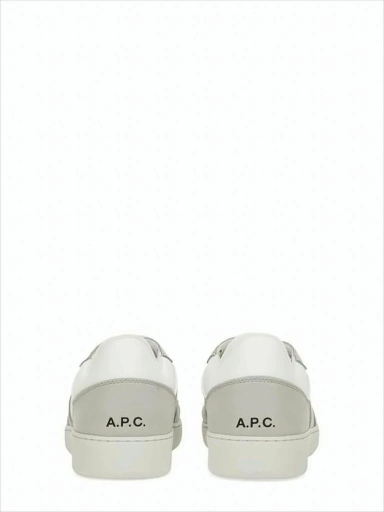 A.P.C. Low-Top Sneakers with Light Grey Suede Overlays 4