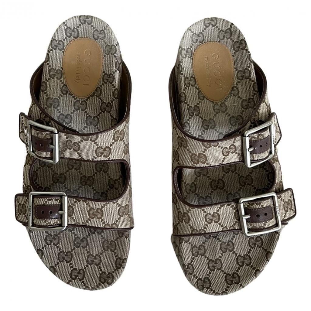 【関税&送料込】Gucci Chalk Leather Sandals Gucci Leather sandals with logo | Women's Shoes | Vitkac