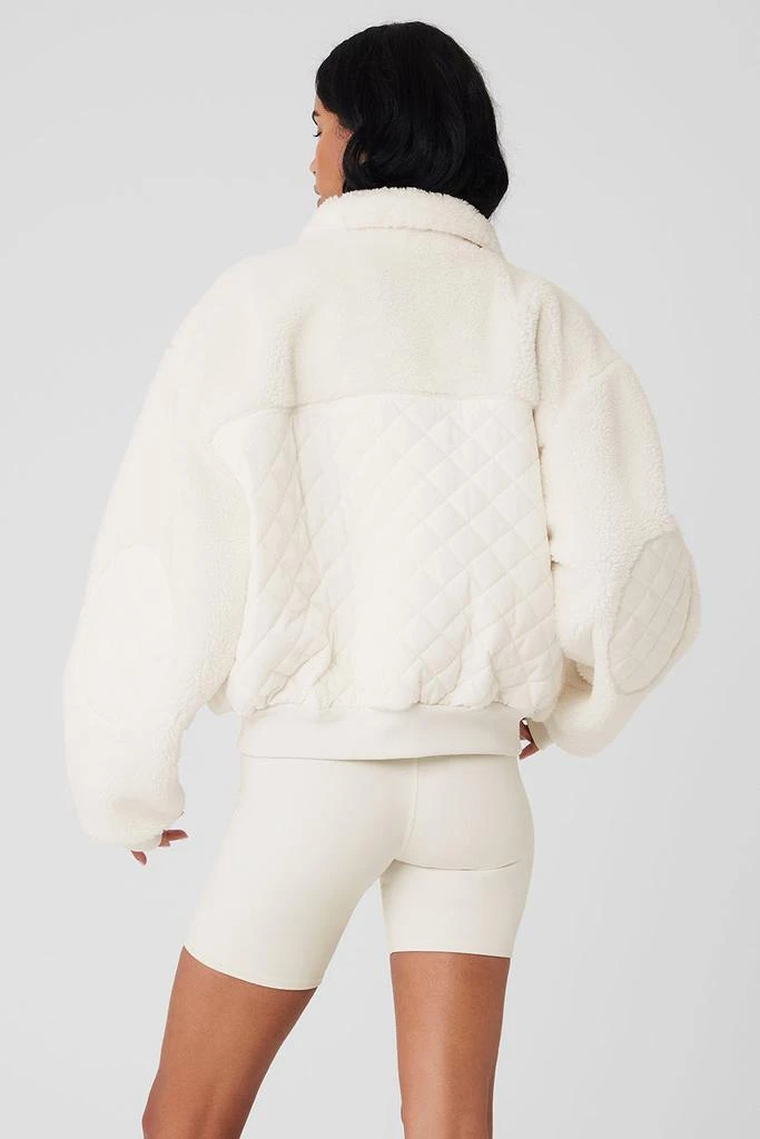 Alo Yoga Sherpa Edge Bomber - Ivory 3