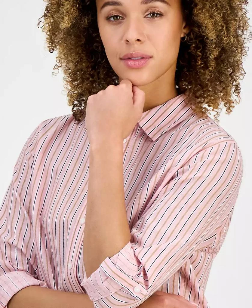 Nautica Jeans Women's Striped Cotton Button-Front Shirt 3