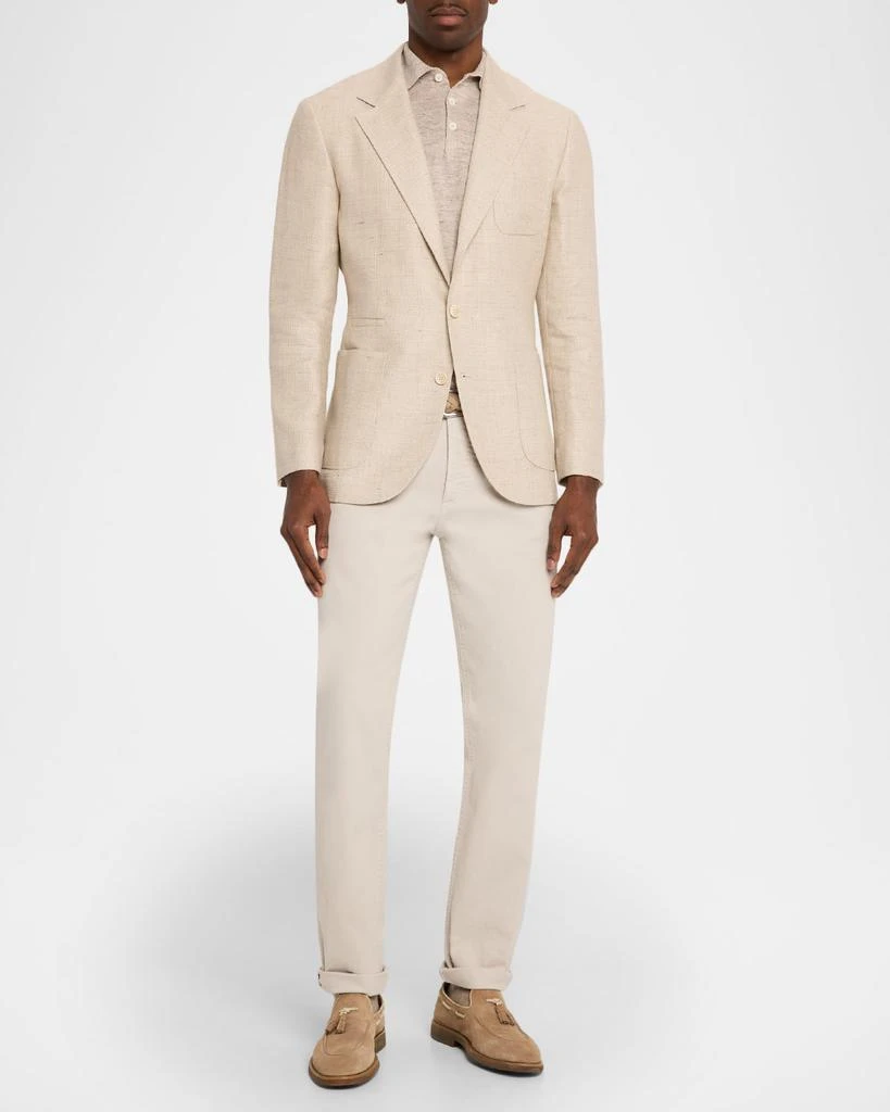 Brunello Cucinelli Men
s Silk, Linen and Wool Twill Suit Jacket 2