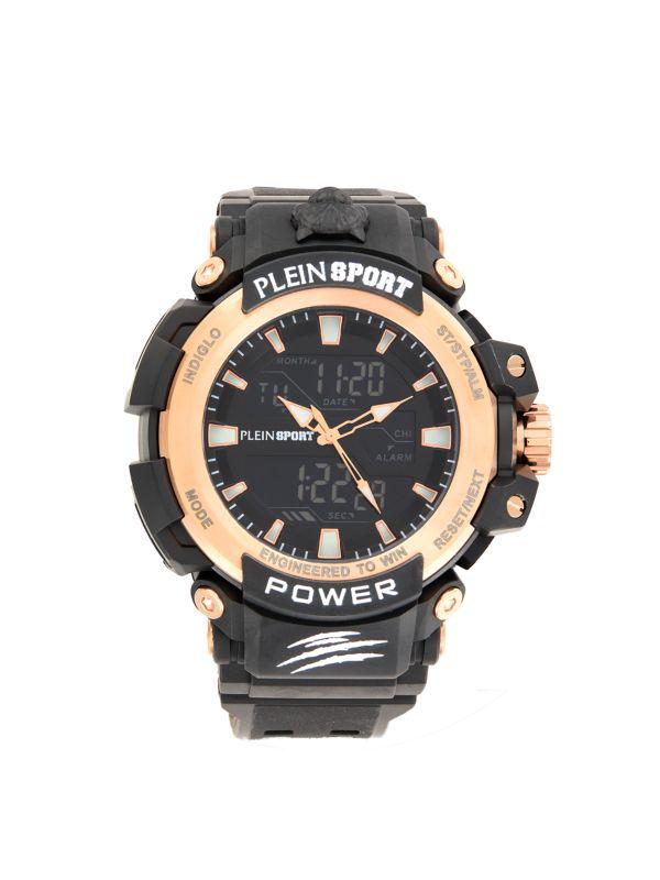 Plein Sport Combat Stainless Steel & Silicone Digital & Analog Watch/50MM
