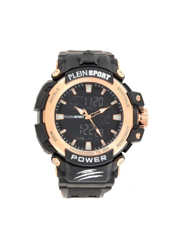 Plein Sport Combat Stainless Steel & Silicone Digital & Analog Watch/50MM 1