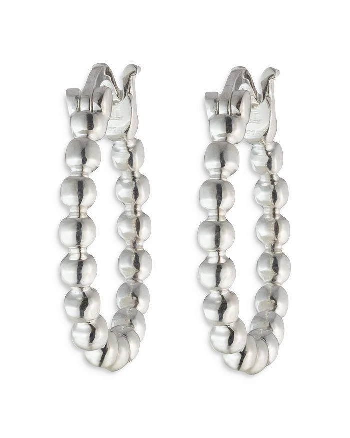 Ralph Lauren Bead Hoop Earrings in Sterling Silver