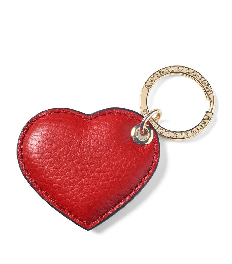 Aspinal of London Leather Heart Keyring 2