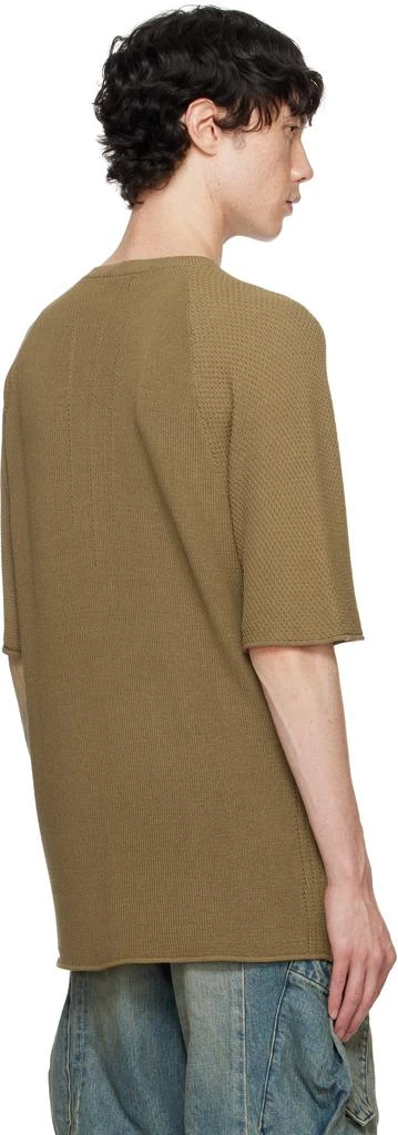 DEVOA Khaki Short Sleeve Knit T-shirt 3