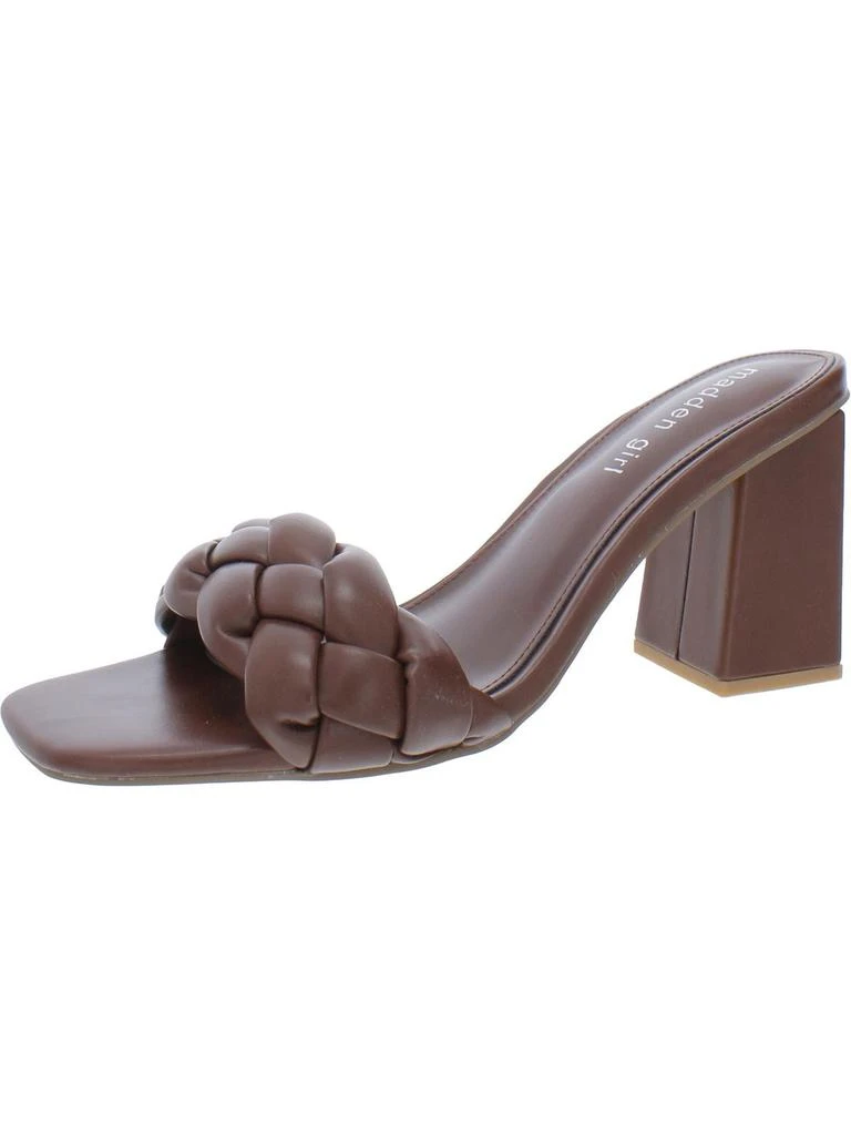 Madden Girl Gracy Womens Braided Padded Insole Slide Sandals 4