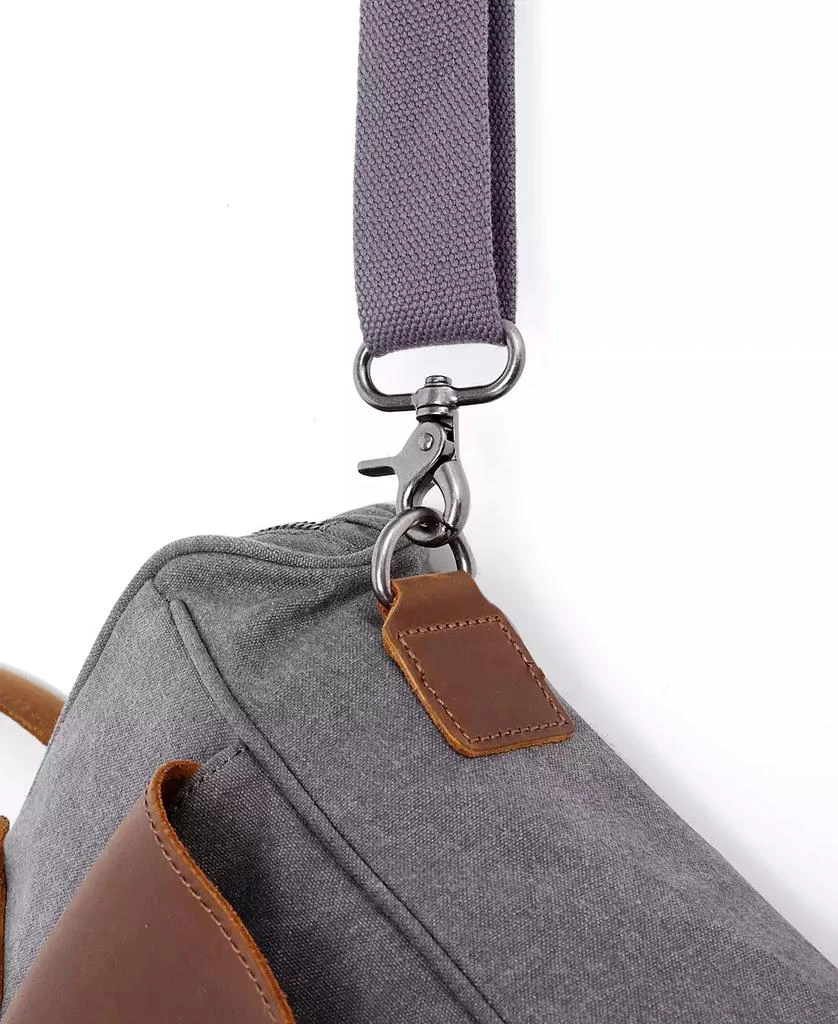 TSD BRAND Canvas Valley Hill Computer Brief Bag 6