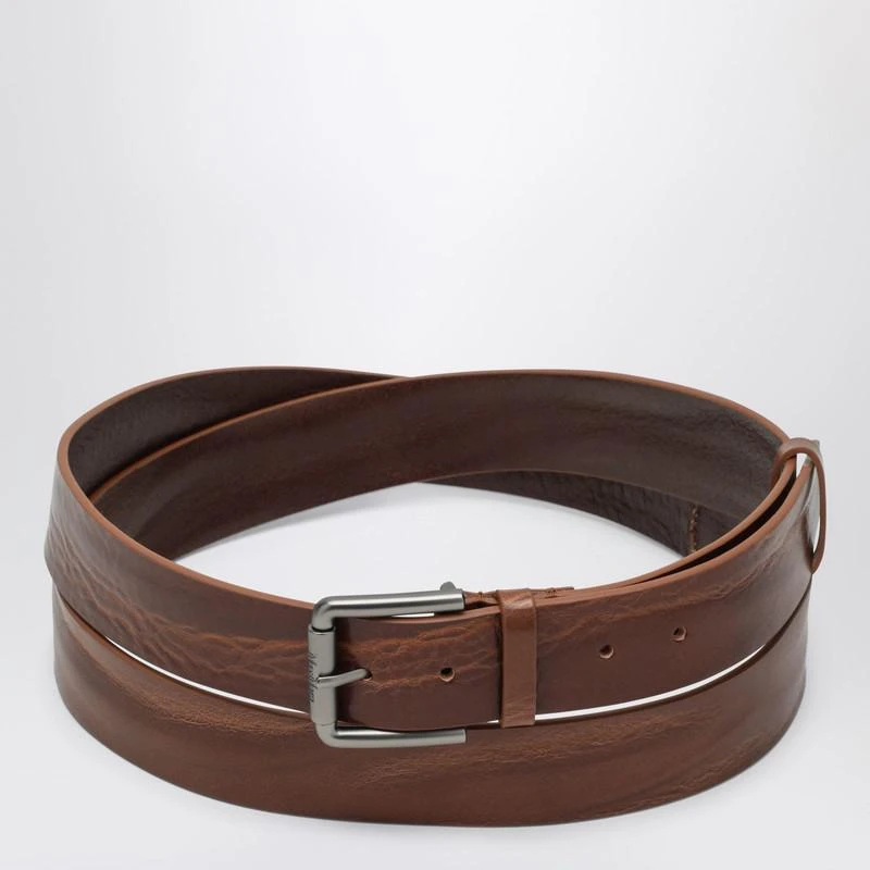 Long Belt in Brown Leather – On Sale Now with Up to 41% Off 