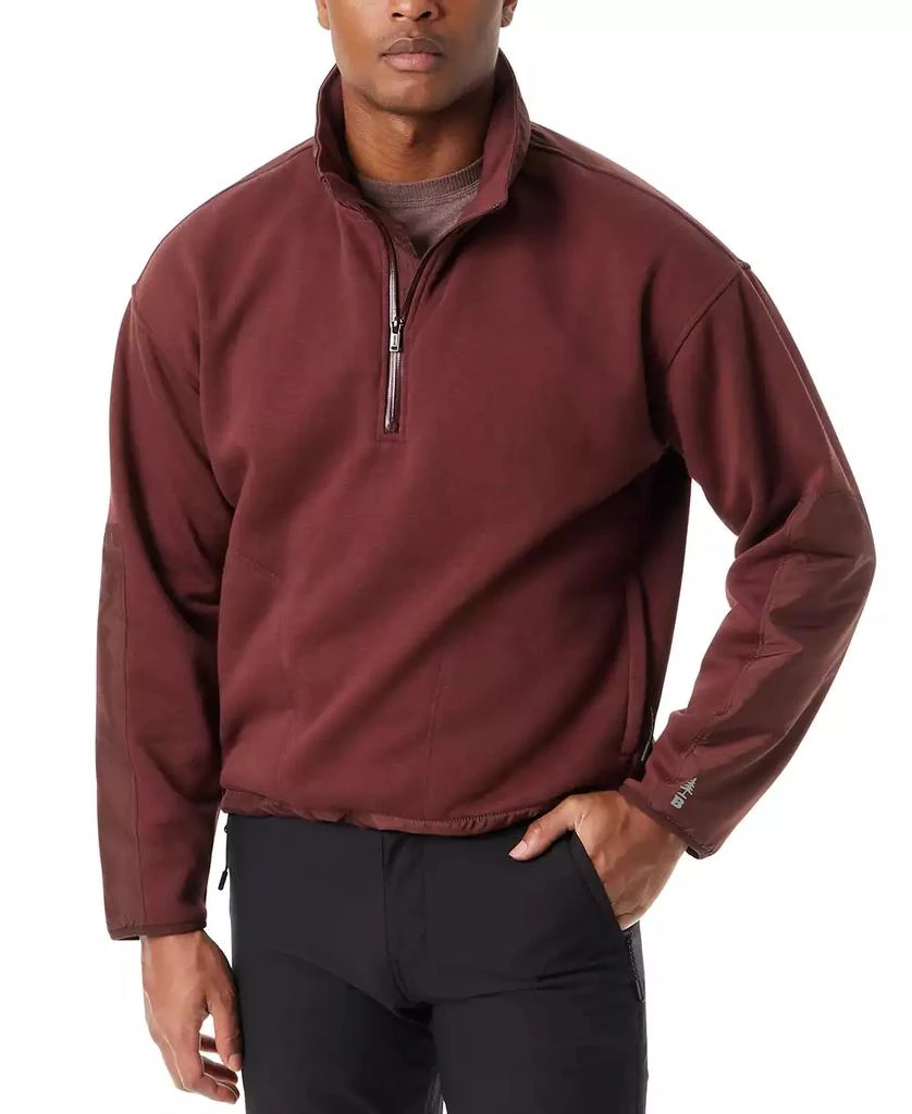BASS OUTDOOR Men's Regular-Fit Convertible Hood 1/4-Zip Sweatshirt 1