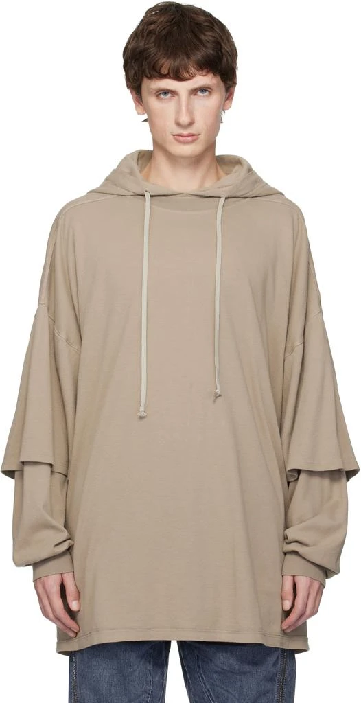 Rick Owens Taupe Concordians Tommu Hustler Hoodie 1