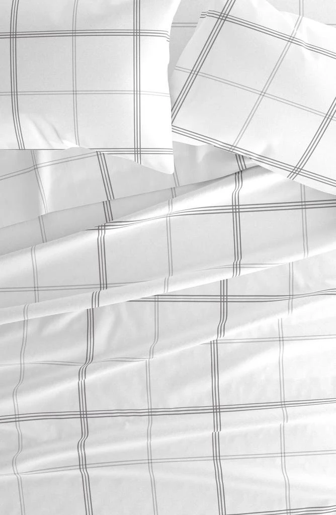IENJOY HOME Premium Checkered 4-Piece Flannel Bed Sheet Set 5