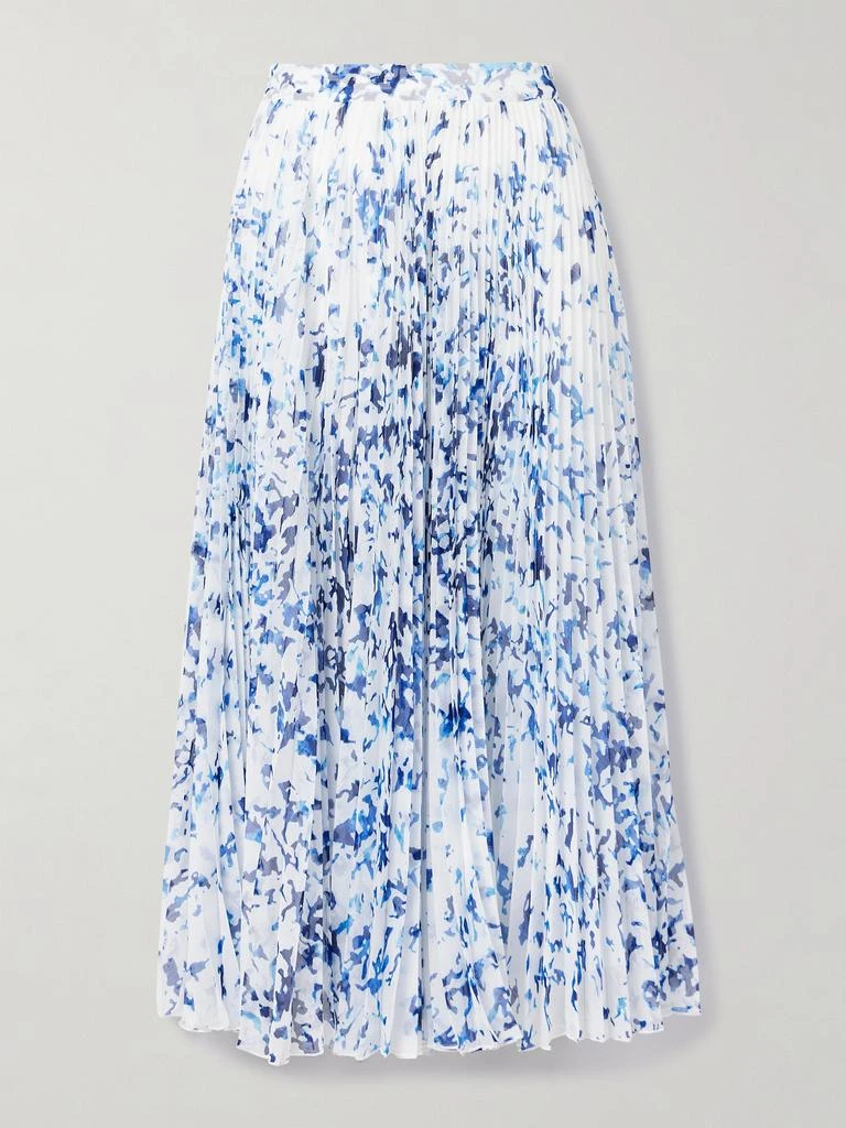 Proenza Schouler Cecily 褶裥印花顺纡绉中长半身裙  - US0 1
