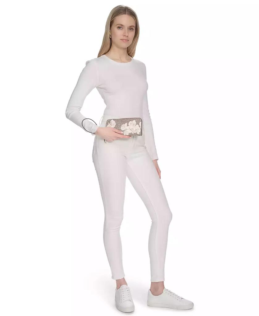 Shop Audrey Boxed Floral Logo Emboss Wallet on Sale at