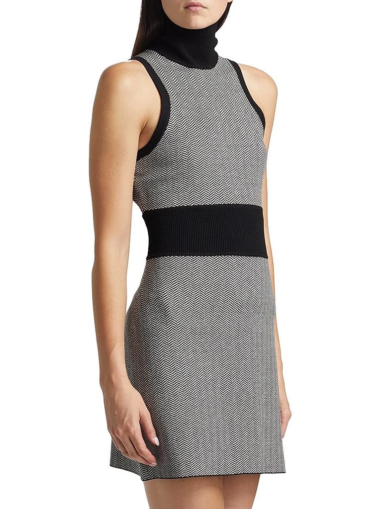 Toccin Shelby Herringbone Mock Turtleneck Dress 4