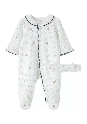 Little Me Baby Girls Footie and Headband Set