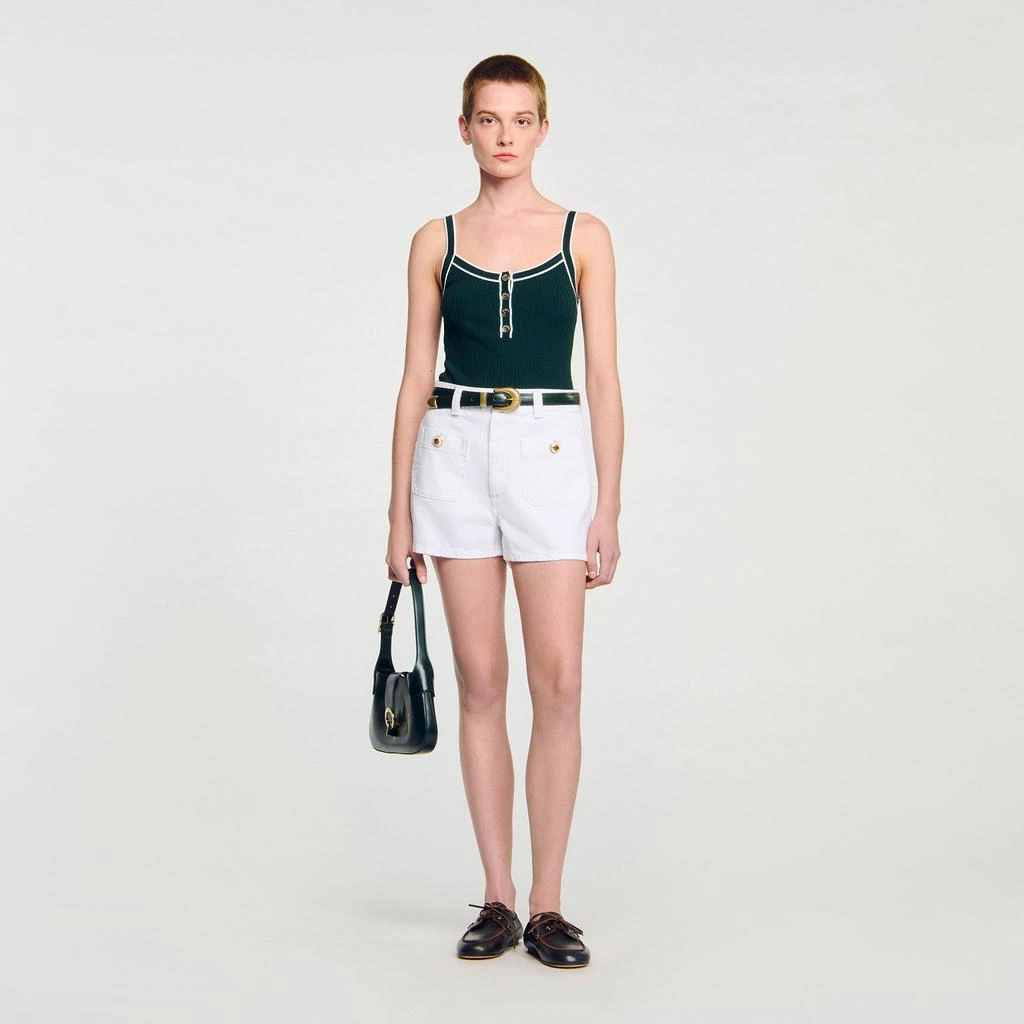 Sandro Two-tone knit vest top 1