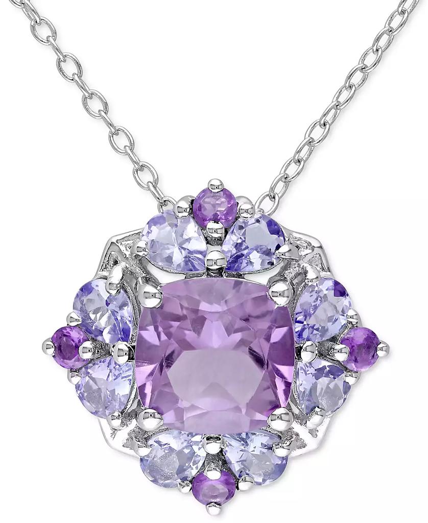Macy
s Amethyst (1-7/8 ct. t.w.) 
Tanzanite (1 ct. t.w.) 18" Pendant Necklace in Sterling Silver